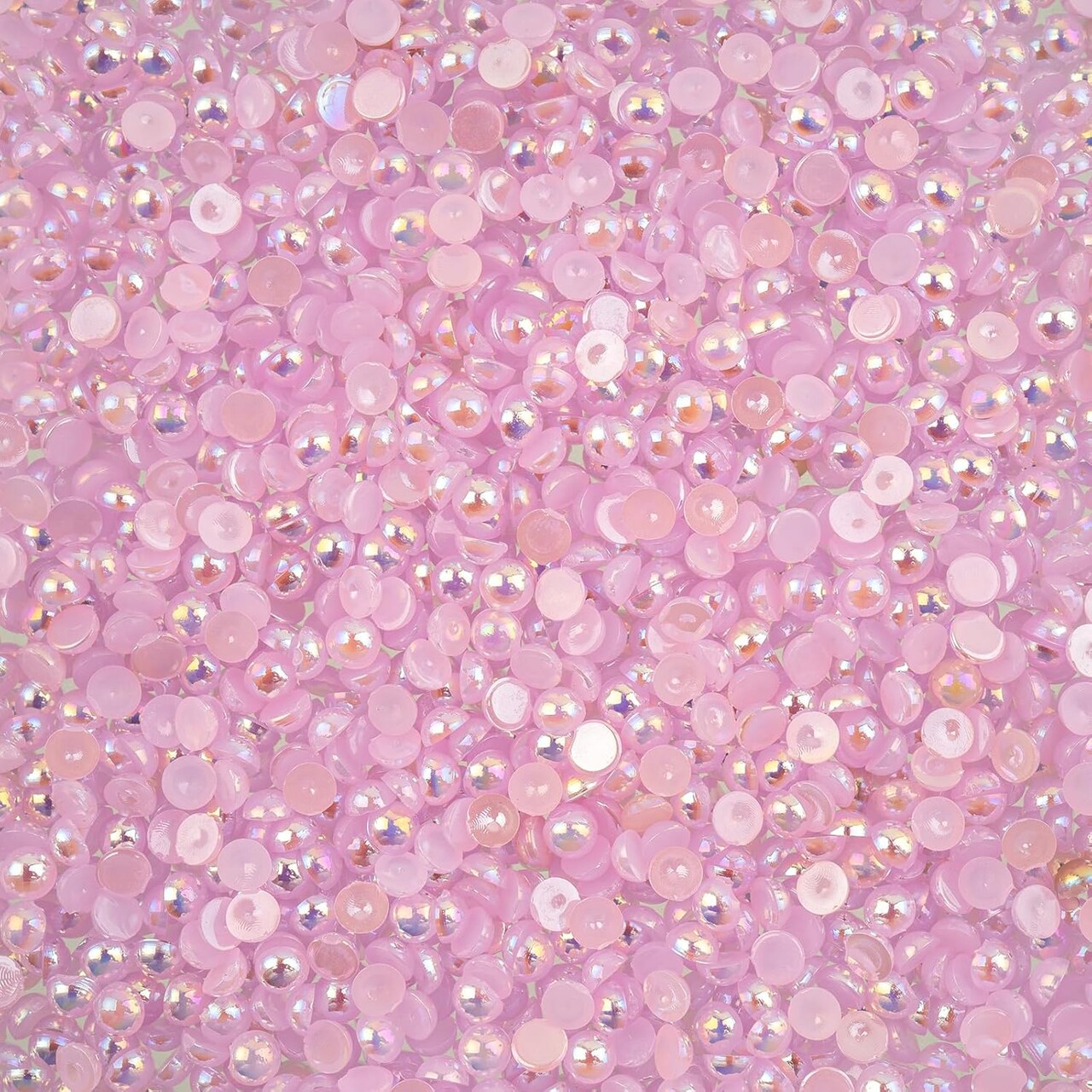 Crystal Lane DIY SS12(3mm) Plastic Pearl Flatback Rhinestones, 1850pcs